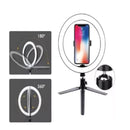 Luz Ring Light  + Tripé De Mesa + Suporte Para Celular