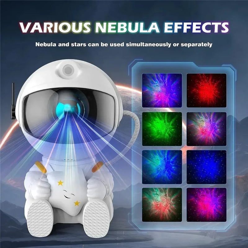 Luminária Projetor Astronauta Galáxia