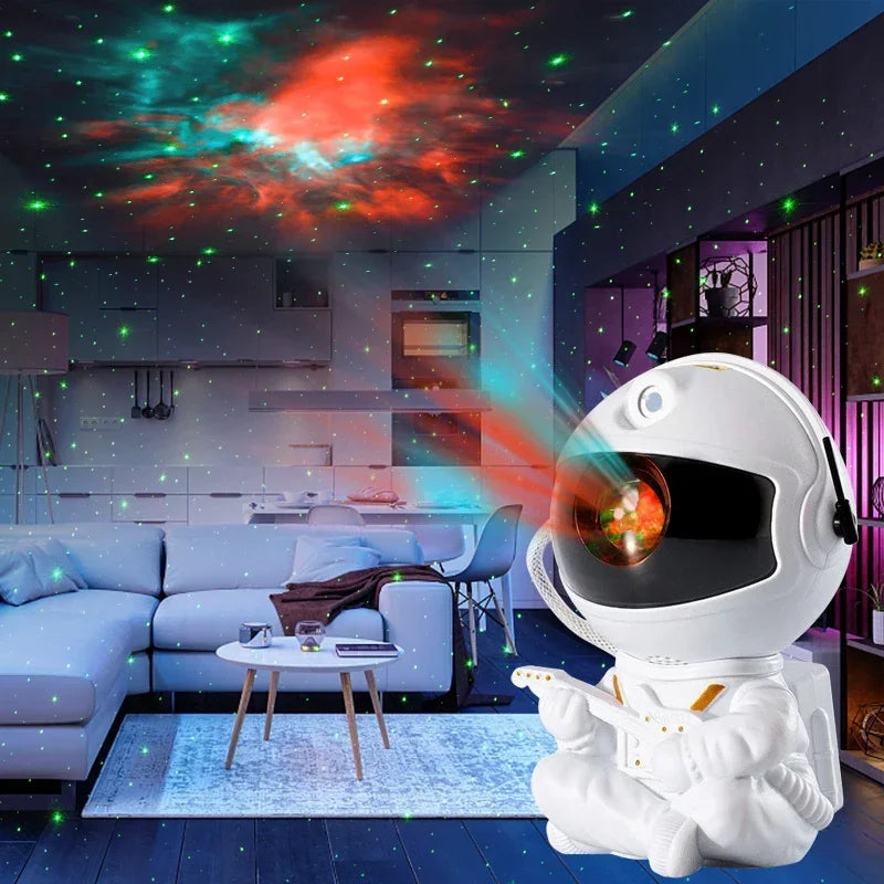 Luminária Projetor Astronauta Galáxia