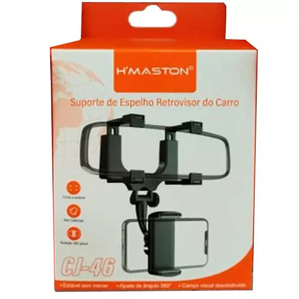 Suporte Para Espelho Retrovisor Do Carro Com Rotação 360 Graus