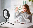 Luz Ring Light  + Tripé De Mesa + Suporte Para Celular