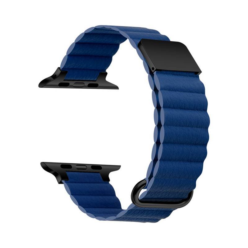 Pulseira de Couro Magnético 42mm/44mm/45mm/49mm