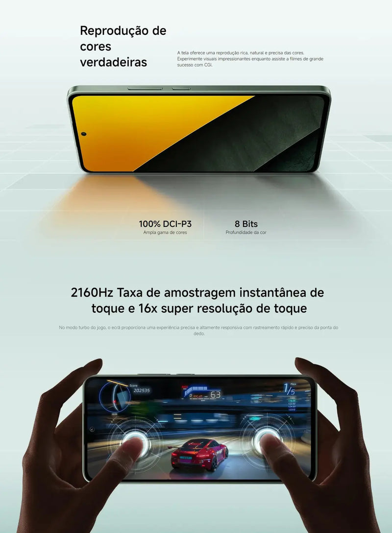 Smartphone Xiaomi POCO M7 PRO 5G / NFC / 256GB 16GB RAMBOOST / LANÇAMENTO 2025 / Câmera Ѕопу 50MP OIS / FHD Plus Amoled 120Hz Celular Premium Design - РОСО