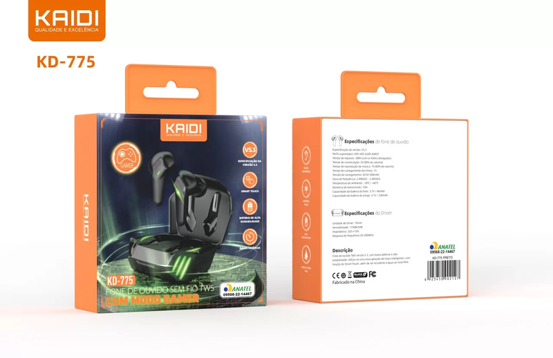 Fone De ouvido Sem Fio TWS KD-775