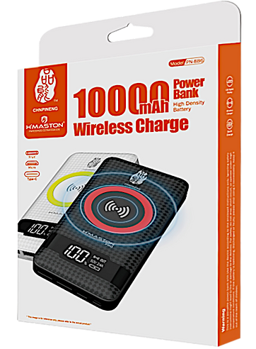 Carregador Portátil Por Indução Sem Fio 10000mAh