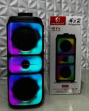 Caixa De Som Bluetooth Com LED RGB H’Maston 4x2 Polegadas